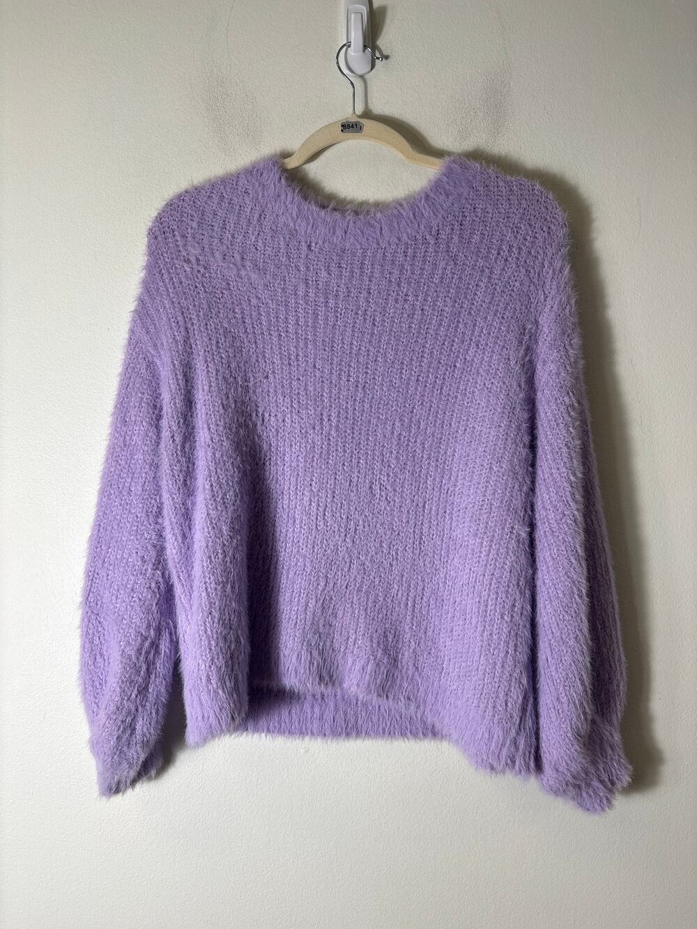 Mustard Seed Lavender Long Sleeve Fuzzy Sweater Sz S